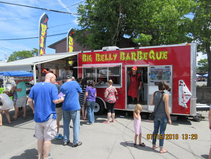 Food truck serving guests at event