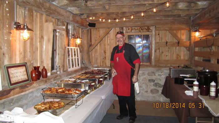 Catering buffet setup